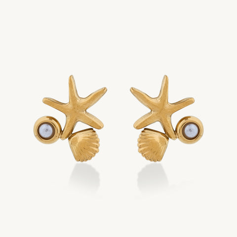 Celestial Coral Charms Earrings